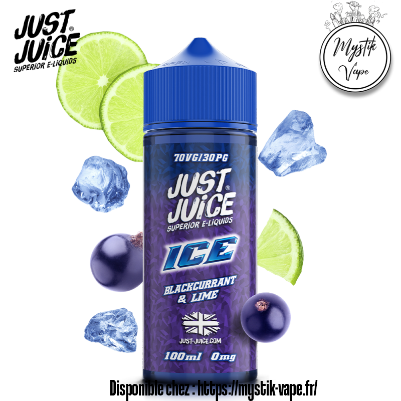 Blackcurrant & Lime Ice 10ml - Just Juice-Mystik-vape
