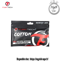 Coton Premium 100% Naturel Organique 3mm - Fumytech | Vape Pure