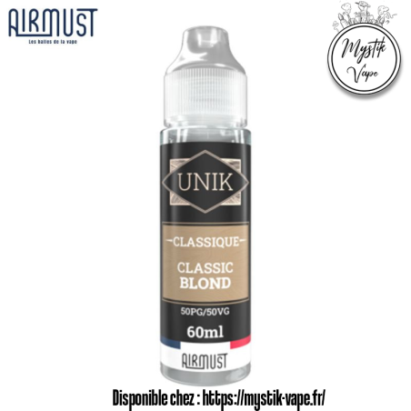 E-Liquide Classic Blond 60ml Unik - Saveur Tabac Blond | Mystik Vape
