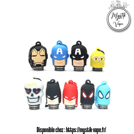 Drip Tip 810 Heroes – Résine stylée pour vape puissante | Mystik Vape