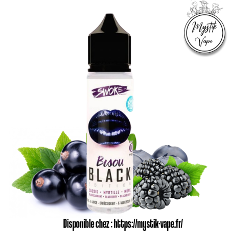 E-liquide Bisou Black 50ml Swoke – Saveurs de fruits rouges sans menth