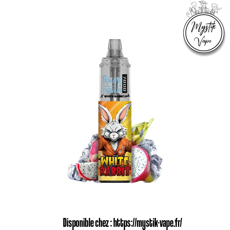 Puff Tornado 7000 RandM Dragon Fruit Ice | Exotique - mystik-vape.fr