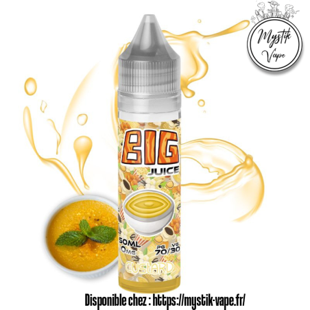 Custard 50ml Big Juice – E-liquide Crème Anglaise Douce et Vanillée
