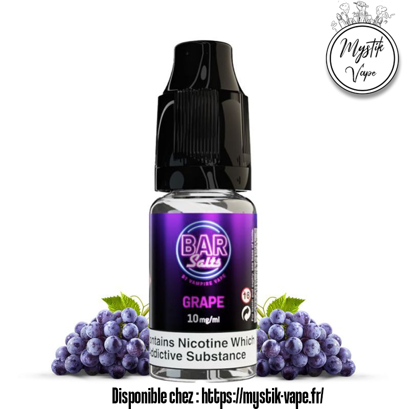 Grape 10ml Bar Salts by Vampire Vape – E-liquide Saveur Raisin Sucré