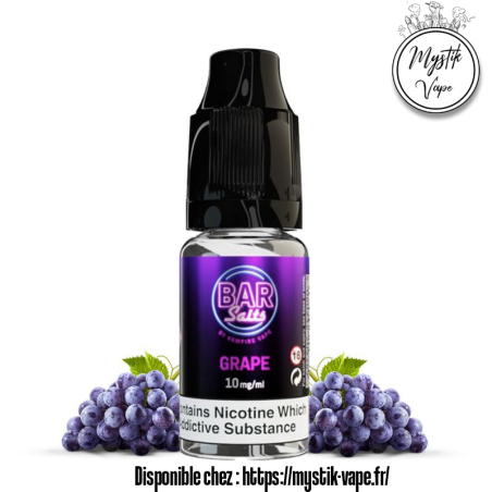 Grape 10ml Bar Salts by Vampire Vape – E-liquide Saveur Raisin Sucré