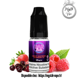 Cherry Raspberry Strawberry 10ml Bar Salts – E-liquide Fruité Intense