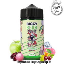 Biggy Bear 200 ml – Pomme Cerise Bubble Gum| Mystik Vape