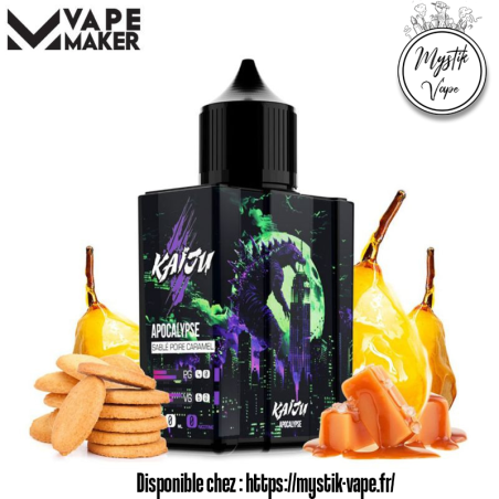 Apocalypse 50 ml Kaiju – Sablé, Poire & Caramel | Mystik Vape