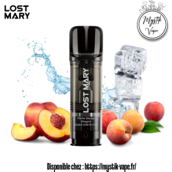 Cartouche Tappo Pêche‑Glacée 0 mg & 10 mg Lost Mary  – Mystik‑Vape