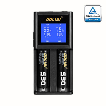 Chargeur d'accus intelligent GOLISI S2 - Mystik-Vape