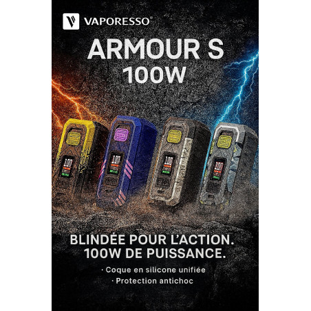 Box Armour S Vaporesso – 100W 1accu ultra résistante | Mystik-Vape.fr