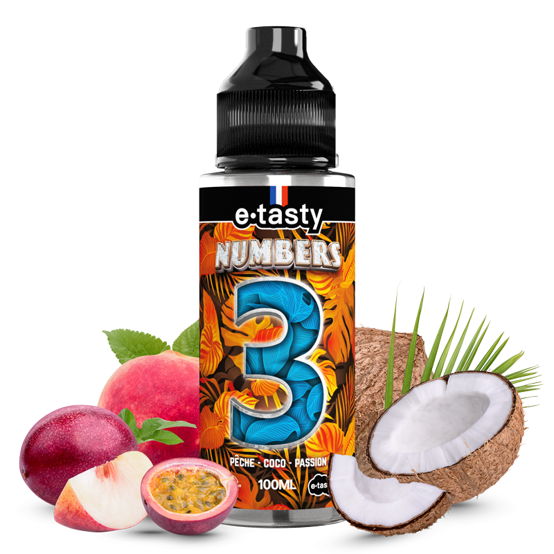 Numbers 03 100 ml pas cher – Pêche Coco Passion | Mystik-Vape