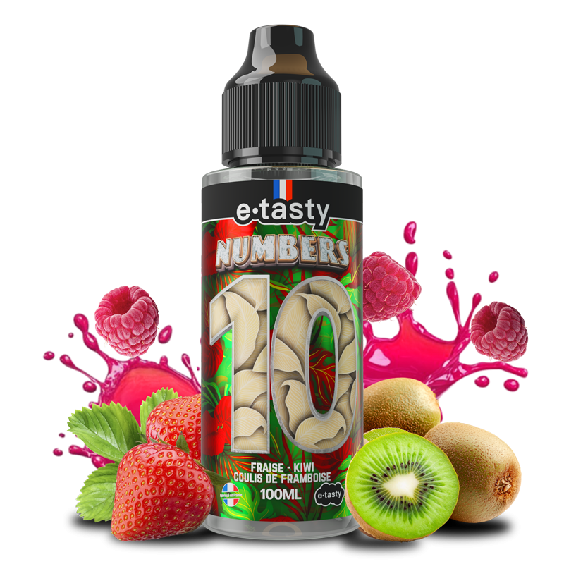 Numbers 10 100 ml pas cher – Fraise Kiwi Framboise | Mystik-Vape