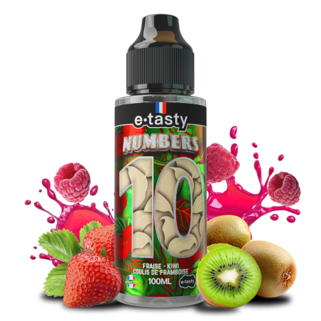 Numbers 10 100 ml pas cher – Fraise Kiwi Framboise | Mystik-Vape