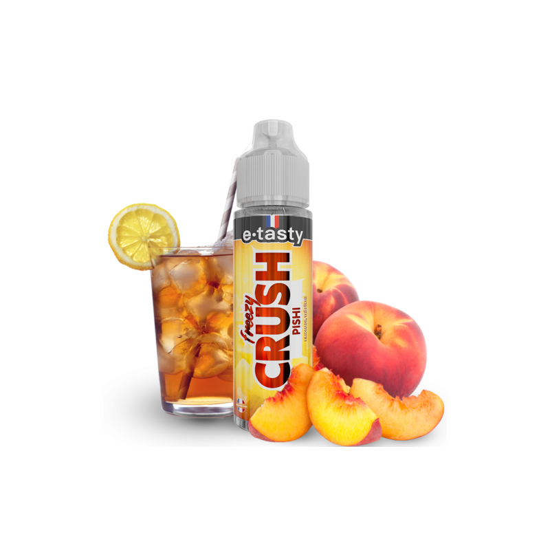 Freezy Crush PISHI 50ml – Thé pêche glacé & limonade – Mystik-Vape