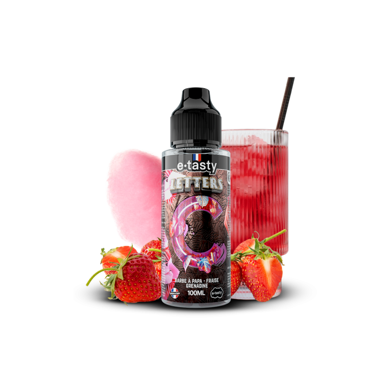 Letters C 100ml Barbe à Papa Fraise Grenadine|Mystik-Vape