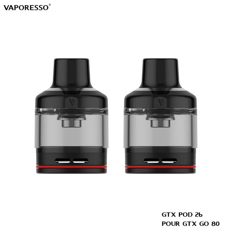 Cartouches GTX Pod 26 Vaporesso 5ml  – Compatibles GTX | Mystik-vape